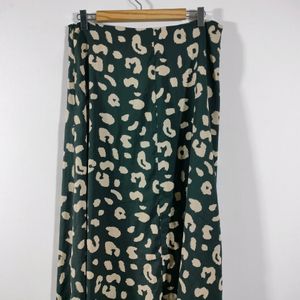 Black Printed Casual Skirt (Women's)