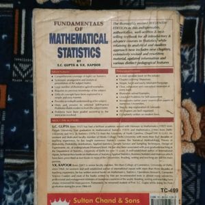 Fundamental Of Mathematical Statistics