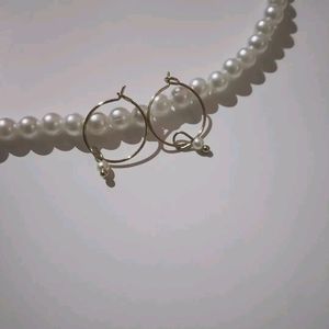 Pearl Hoop Earrings