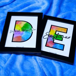 Alphabet Name Digital Art Frame (5x7in)