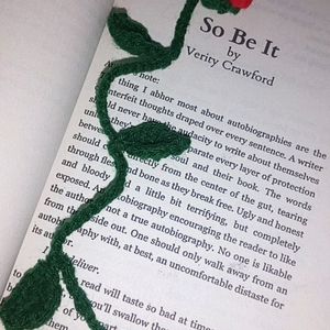 Rose Crochet Bookmark