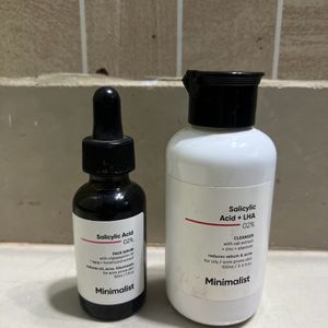 minimilist clenser and face serum