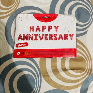 Happy Anniversary Red Color Foil Balloon