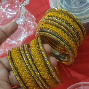 2.8 haldi bangles both hand set