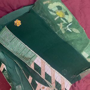 Chatni Green Georgette Saree