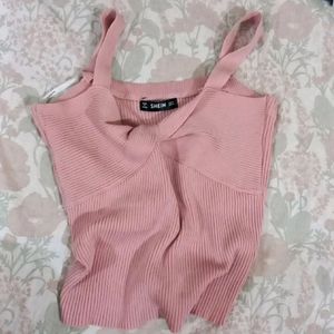 SHEIN Cute Peach Pink Top