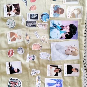 BTS Photocards , Polaroids And Paper stickers