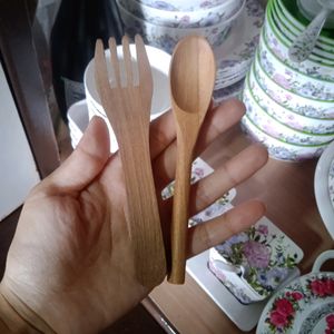 Wooden Fork And Spoon