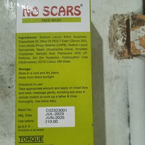 No Scars Face Wash Neem And Rejuvenates