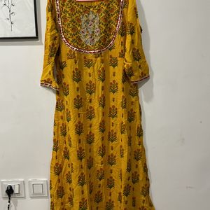 Mustard Yellow Sharara Set