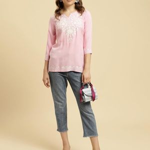 Pink Short Kurti