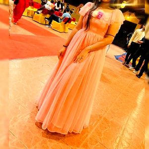 Very Beautiful  Barbie soft Net Evening Gown