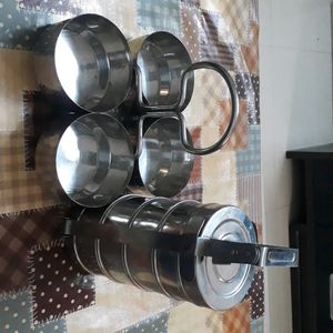 STAINLESS STEEL TIFFIN & FOOD SERVING SET