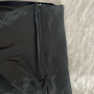 Black Satin Mini Skirt