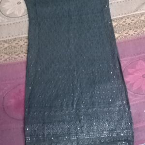 Black Chikenkari Sequine Kurta