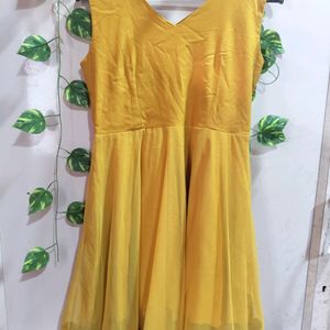 Mustard Mini Dress For Women