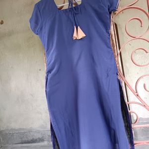 Beautiful Blue Kurta With Churidar And Dupatta