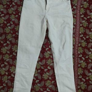 Women's White Denim Pant