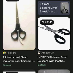 INDRICO Stainless Steel Scissors With Plastic Hand