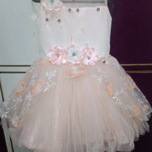 (1-2.5Yr )Princess Peach Colour Frock