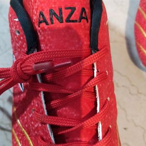 Red-Golden Football Shoes Anza Spiral UK 7/IND 6