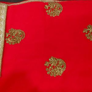 Designer Lightweight Saree With Simple Golden Work