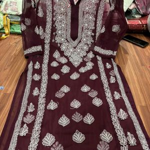 Heavy Chickenkari Kurtas In Different Colors