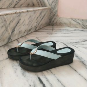 Black Wedges Slipper