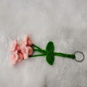 Crochet Lily Of Valley Keychain