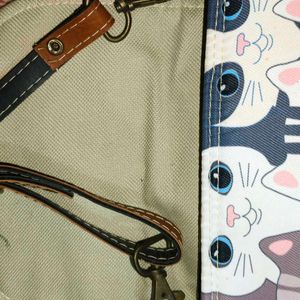 Kitty print sling bag