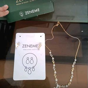 Zheneme rhodium Diamond Set