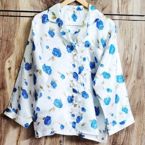 Off White Floral Shirt Size-38-40