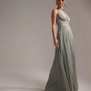 Stylised Back Chiffon Longline Gown