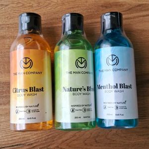 Set Of 3 The Man Company Body Washes