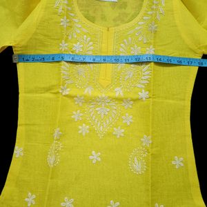 Cotton Chikan Work Stitched Kurta