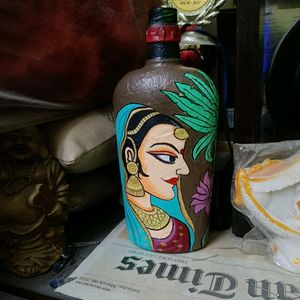 Handpainted Indian Art On Bottle