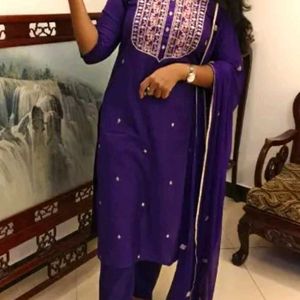 NEW PURPLE KURTA SET FOR WOMEN