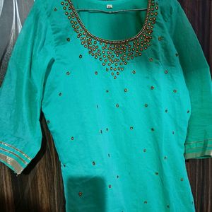 Cyan Kurta