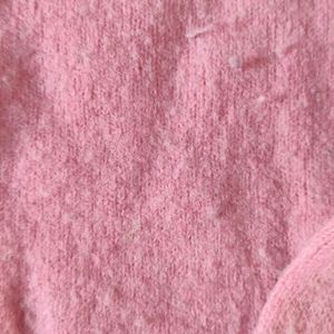 High Neck Pink Sweater