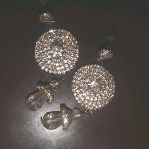 White Stone Earring