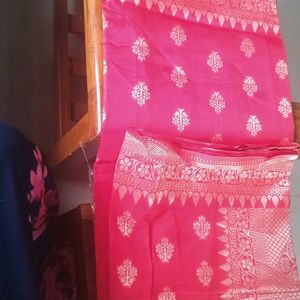 Art Silk Red Colour Saree