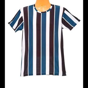 Round Neck Striped Tshirt