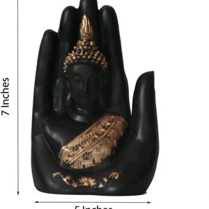 Golden Handcrafted Palm Buddha Showpiece