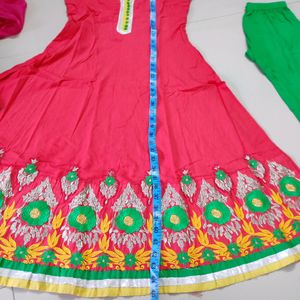 Anarkali Suit With Legging And Dupatta