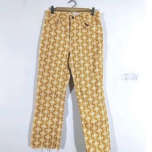 Mustard Floral Print Women’s Trouser