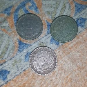 3 Coons Of 5 Rupee