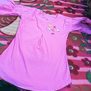 Used Very Light Pink Stylish Top..