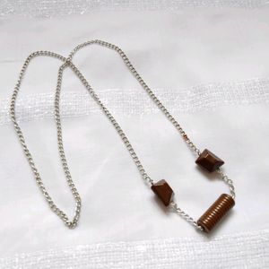 Chocolate Colour Simple Minimal Necklace