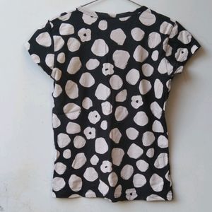 Black And White Spotted Top