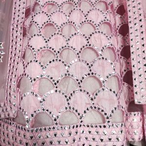 Beautiful Baby Pink Lehenga Choli Dupatta Set